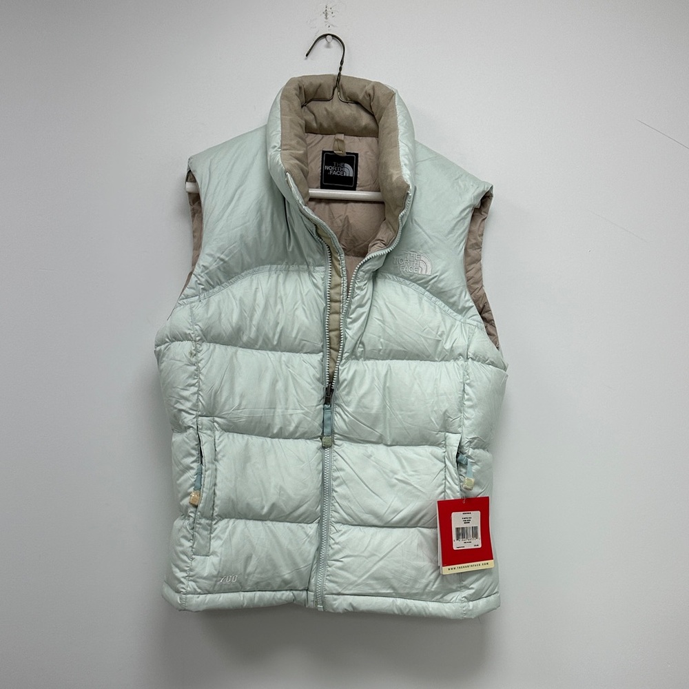 The North Face  Pale Blue/green Puffer Vest